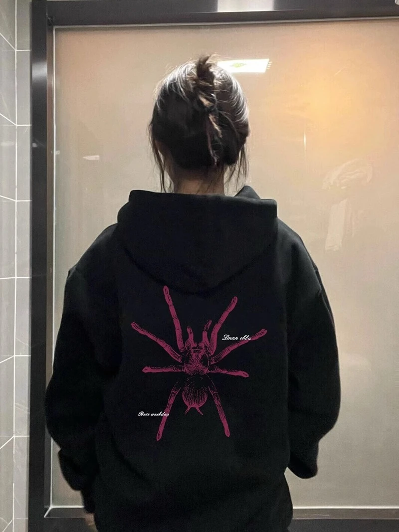 

plus Size 300 Pounds American Hiphop Hoodie Women's Autumn Winter Street Style Trendy Design Outerwear Top 240 Korean Style L...