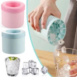 2PCS DIY Silicone Round Ice Cube Mold Ice Bucket Homemade Refrigerator Freeze Ice Maker Creative Ice Cube Mold Barware Tools