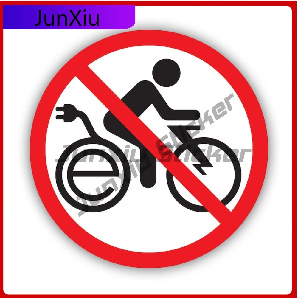 

No E-Bikes Sticker Waterproof Sun Resistant Cartoon For Motorcycle Helmet Car Body Self Adhesive No Residue Decoration Scratch