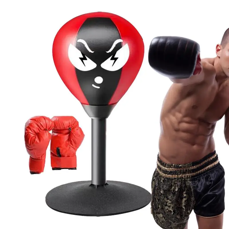 Desk Punching Bag PU Leather Heavy Duty Stress Ball Desk Boxing Punching Bag fun Relieve Stress Game For Both Adults And Kids