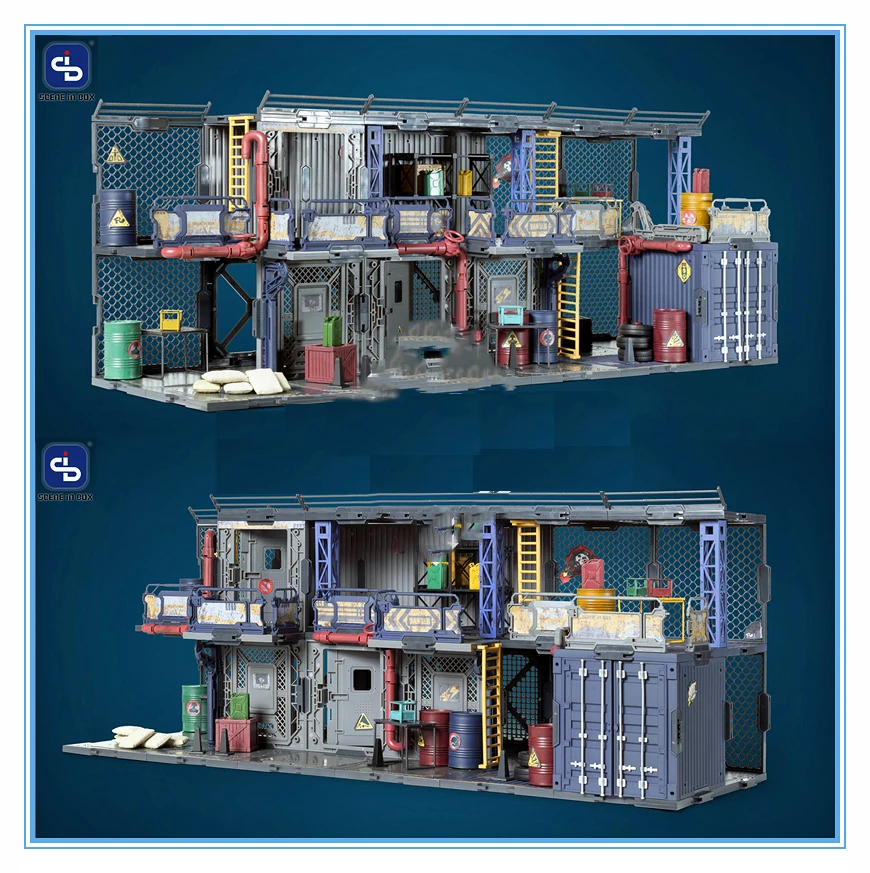 FR FreshRetro1:18/24 Diorama Bulding set SIB08 Outpost SIB09 Bazzar SIB10 Container Warehouse Scen Model fit 5/10cm Figure Toy