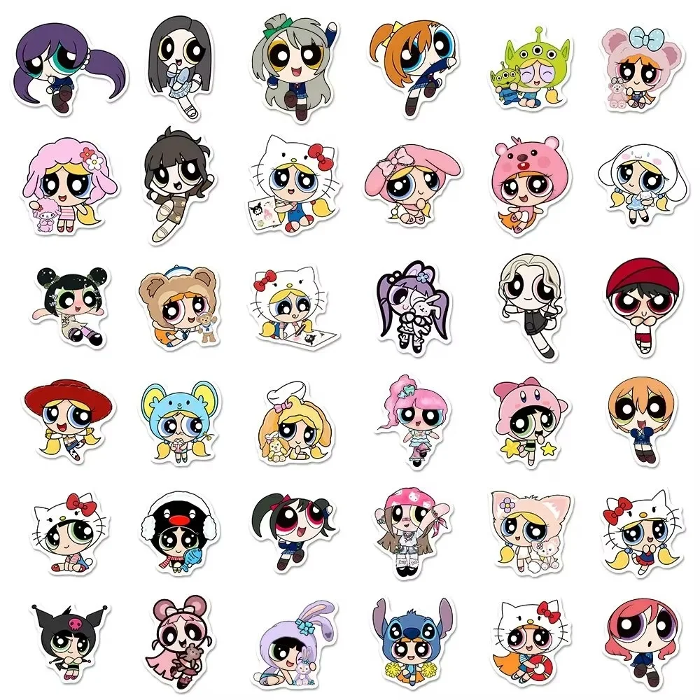 The Powerpuff Girls Animation Graffiti Stickers 100/96 Pcs Children'S Gift Phone/Laptop/Car Waterproof Stickers Diy Decorative