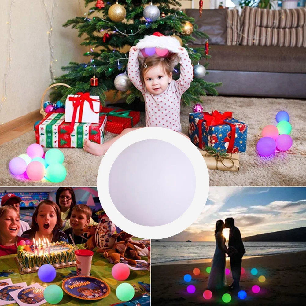 4-12 قطعة 16 لون LED بالون كبير نفخ الكرة مع جهاز التحكم عن بعد شاطئ المياه بركة حفلة مقاوم للماء لعبة عائمة في الهواء الطلق B #3