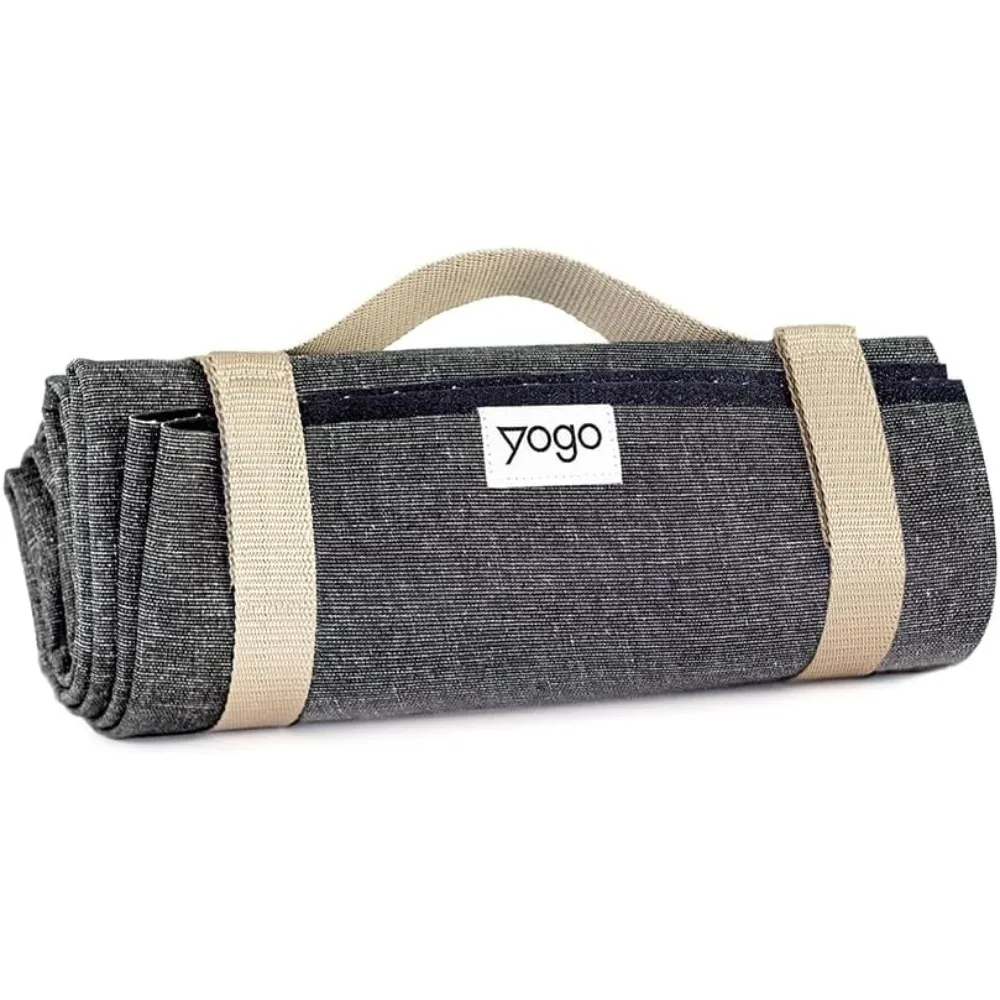 

Ultralight Folding Travel Yoga Mat with Attached Straps, FSC®-Certified Plant Rubber, Sticky Grip, Non-Slip, Best Travel Yoga
