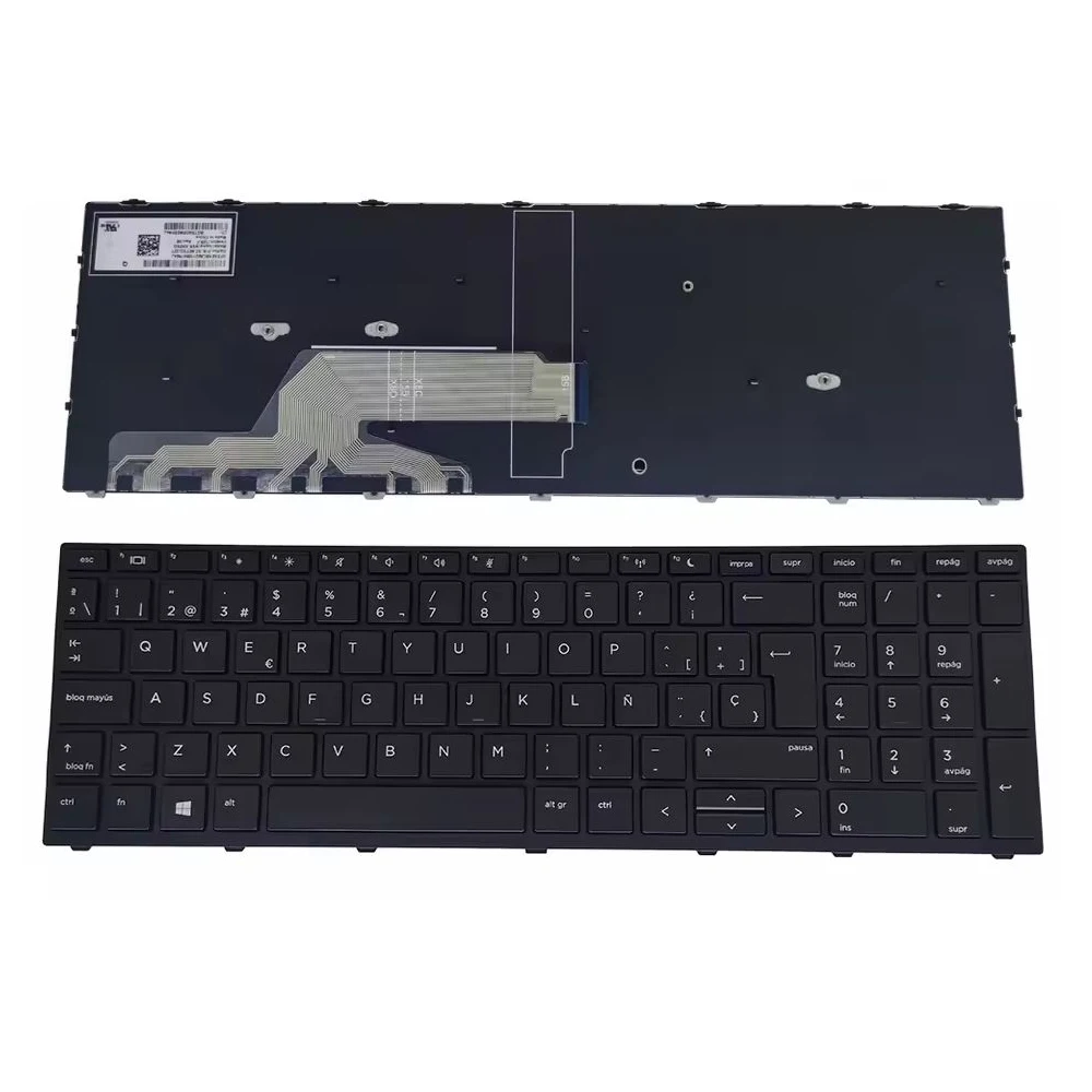 XIN-Spanish SP layout Laptop Keyboard For HP Probook 450 G5 455 G5 470 G5 650 G4 650 G5 Backlit L00741 L09595-071 Black Frame