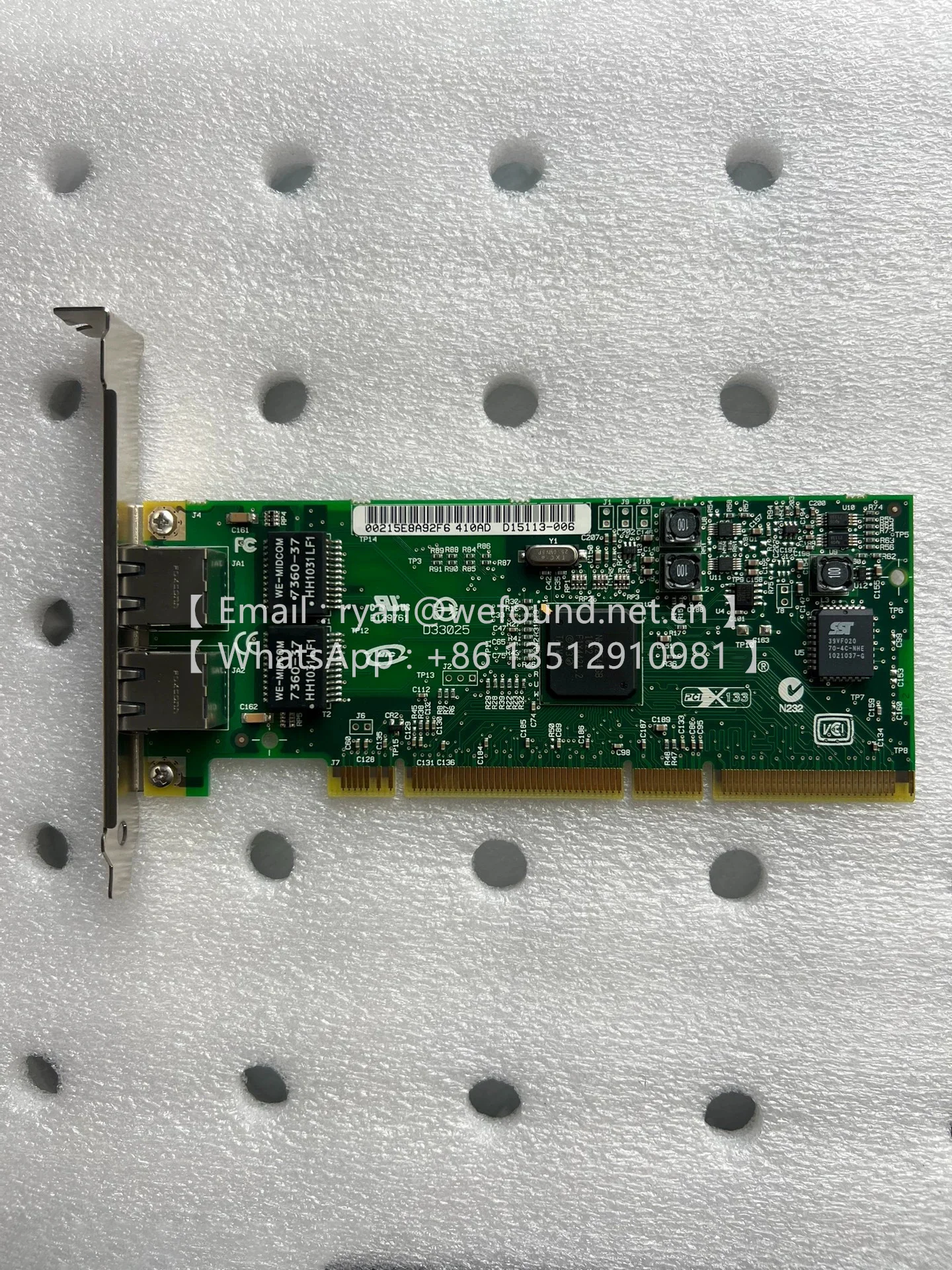 

FOR Intel PRO/1000 MT Dual Port Server Adapters, PWLA8492MT 82546GB PCI Dual-port Gigabit Network RJ45 server Soft route