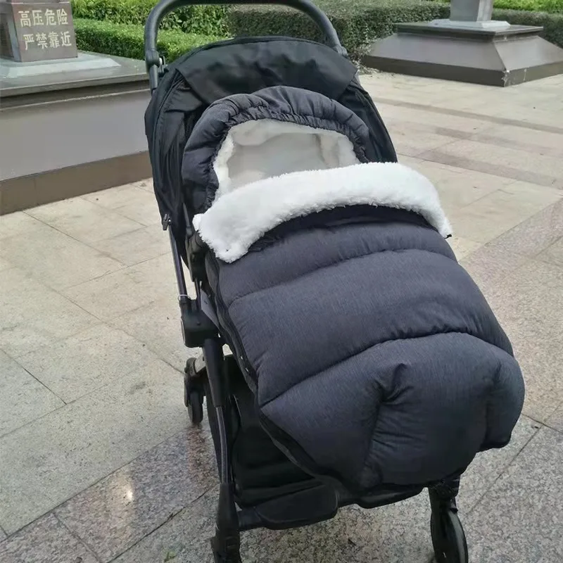 Toddler Stroller Footmuff for Most Stroller Cold Weather Waterproof Stroller Cover Warm Plush Fleece Lined Baby Pram Blanket