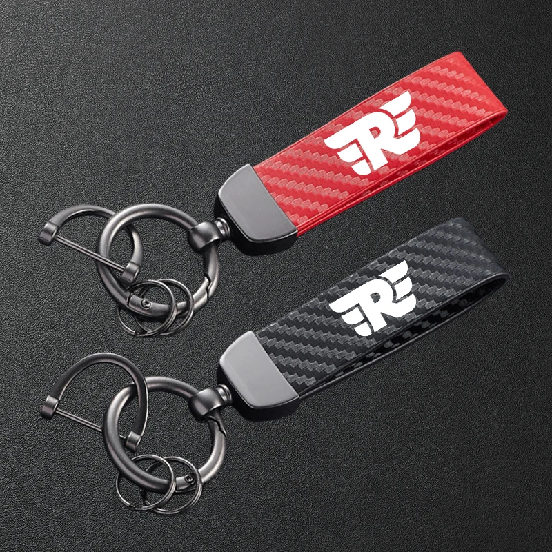 Motorcycle Carbon Fiber Patterned Keychain For Royal Enfield Bullet/Meteor/Classic 350 500 Interceptor 650 Himalayan 411 400
