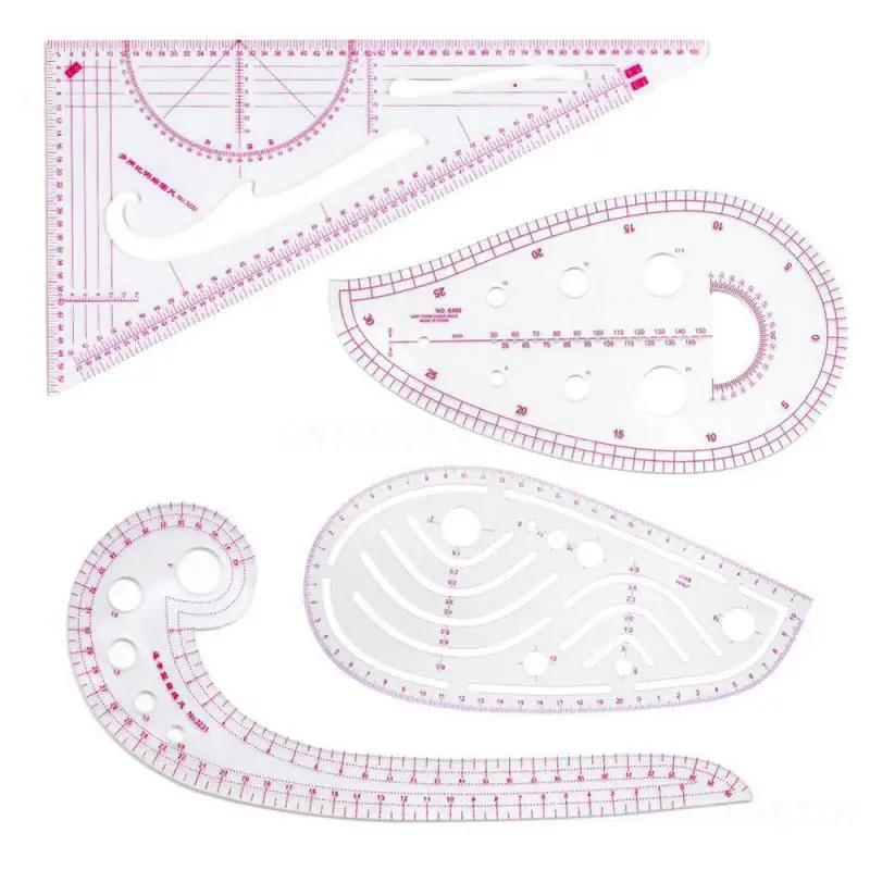 1PCS Fashion Design Rulers For Fabric Measure Multi-function Ruler Metric Ruler French Curve Ruler Cutting Sewing