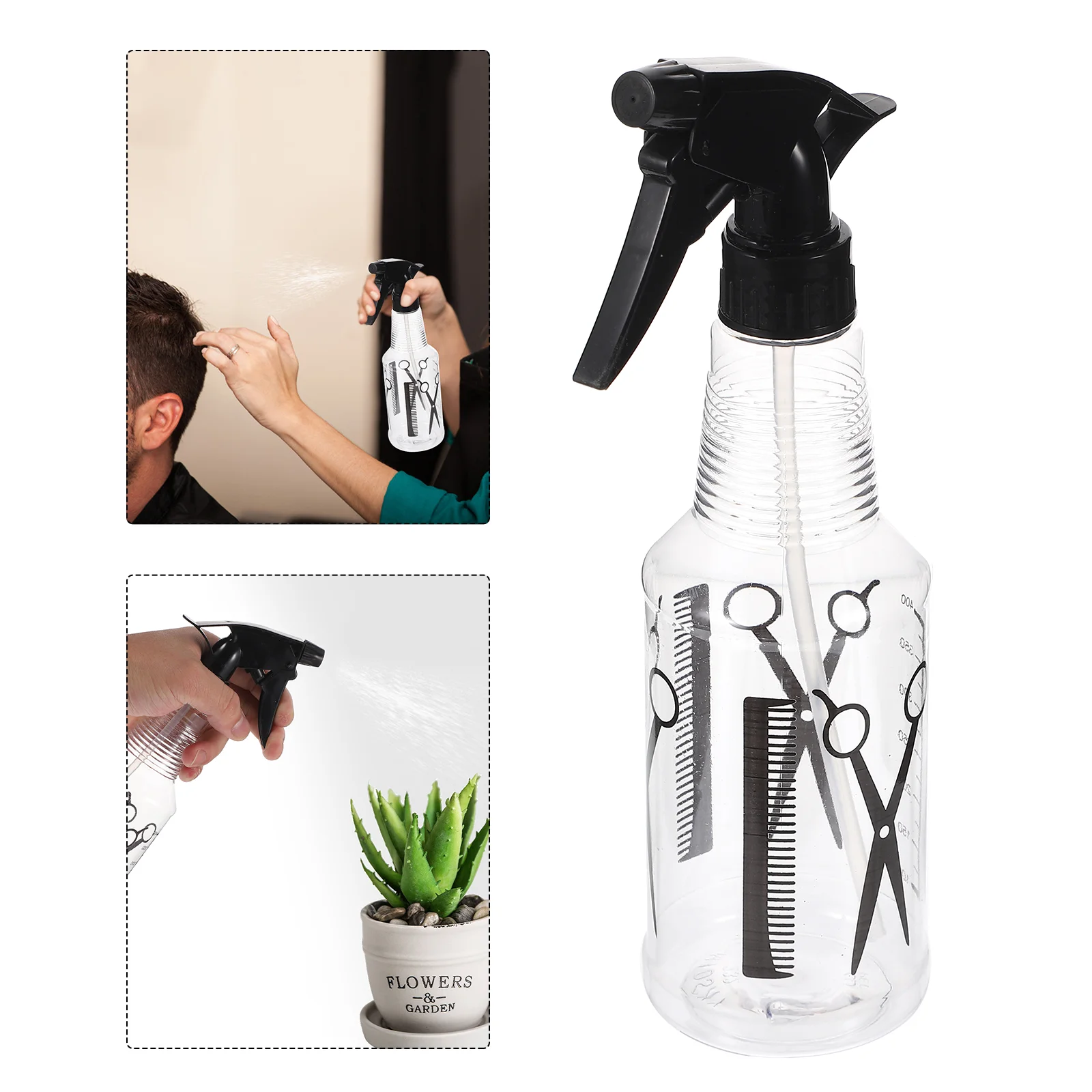 

2 Pcs Plastic Sprayer Hair Bottle Water Mister Bottles Cleaning Salon The Pet Empty