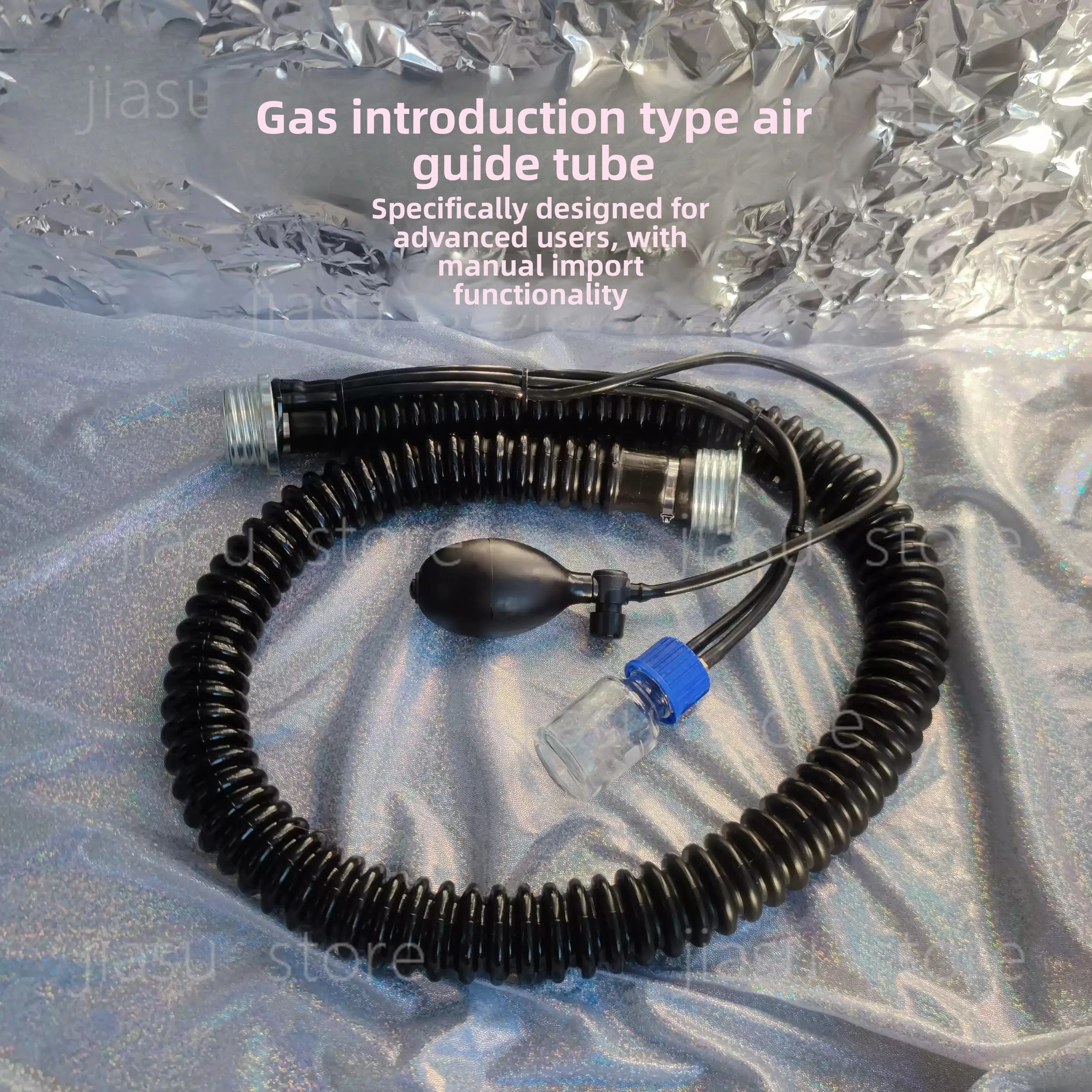 Metal Joint Guide Pipe Rubber Hose Professional Gas Inlet Tube for R espiratory M ask
