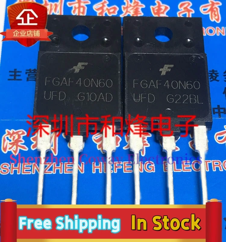 10PCS-30PCS  FGAF40N60UFD TO-3PF 600V 40A  IGBT In Stock Fast Shipping