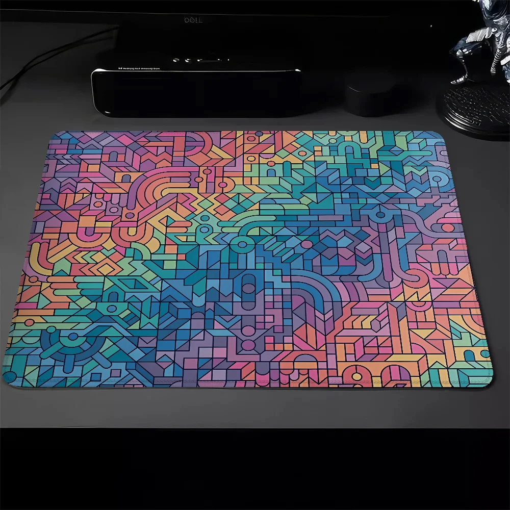 Small Kawaii Mouse Pad Gamer Colourful Chaos Computer Mat Gaming Pc Accessories Deskmat Mausepad Pad on the Table Mousepad Mats