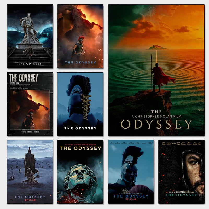 Adventure Myth Action Epic Movie The Odyssey Poster Surreal Fantasy Film Prints Canvas Painting Wall Art Picture Home Room Decor
