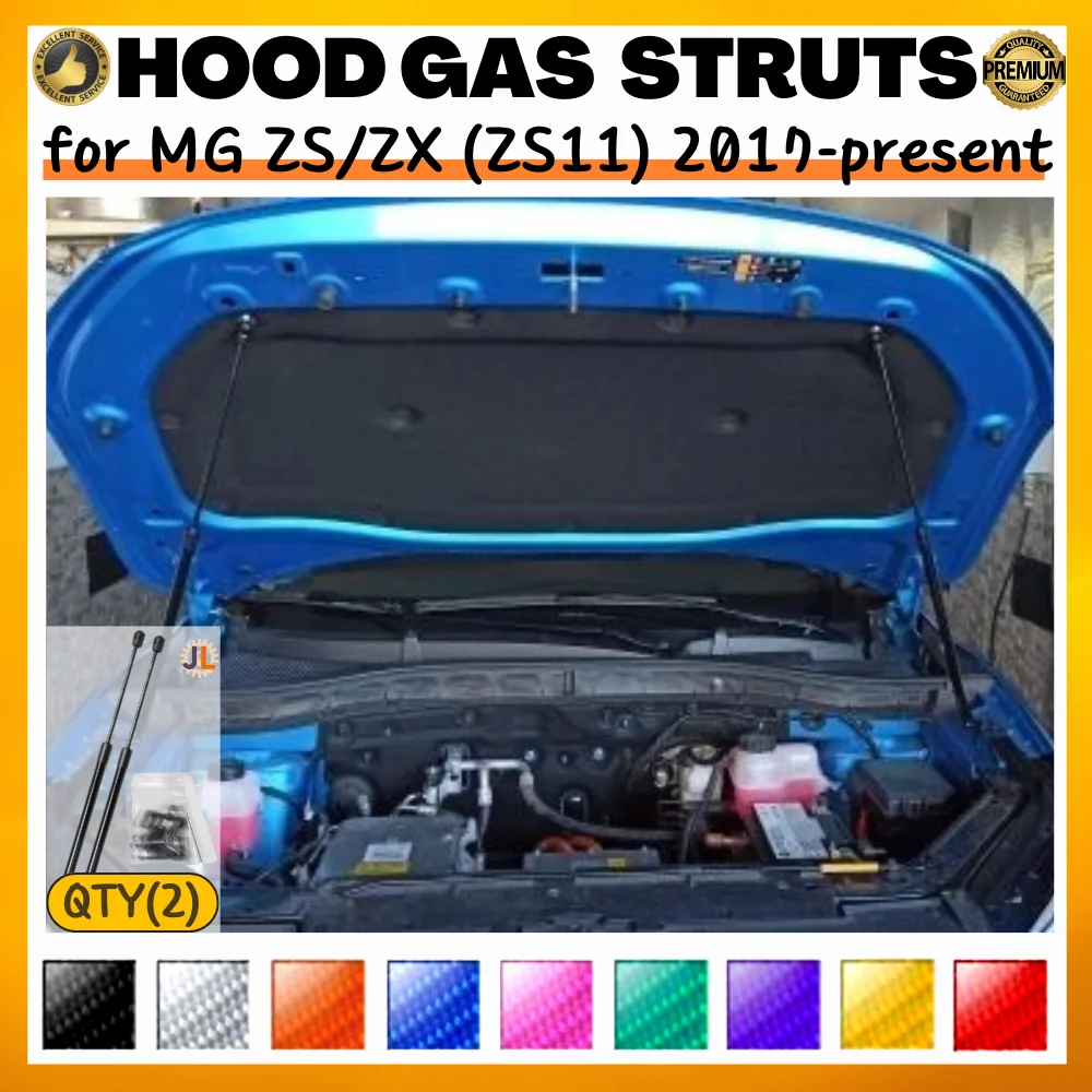 

Qty(2) Hood Struts for MG ZS ZX ZST (ZS11) 2017-present Front Bonnet Modify Gas Springs Shock Absorbers Lift Supports Dampers