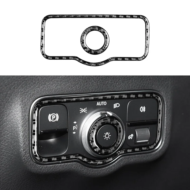 1Pair Automobile Headlight Control Panel Decoration Cover Frame Stickers for Mercedes-Benz B-Class GLB 2019 2020 Car Accessories