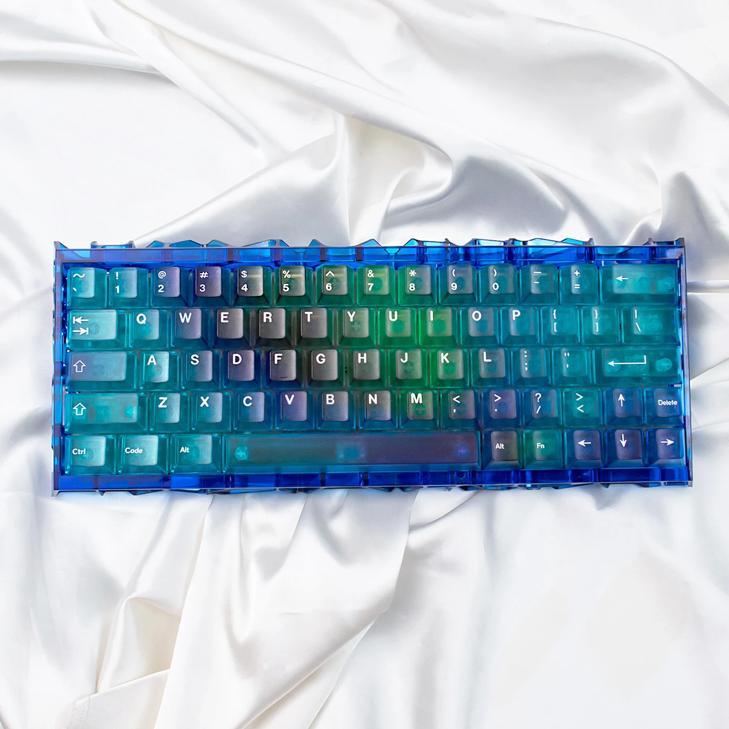 Hollow Mechanical Keyboard Case Transparent Keyboard Housing For Wooting60/HM66/Mad60/M6lite/Rakka Keyboard