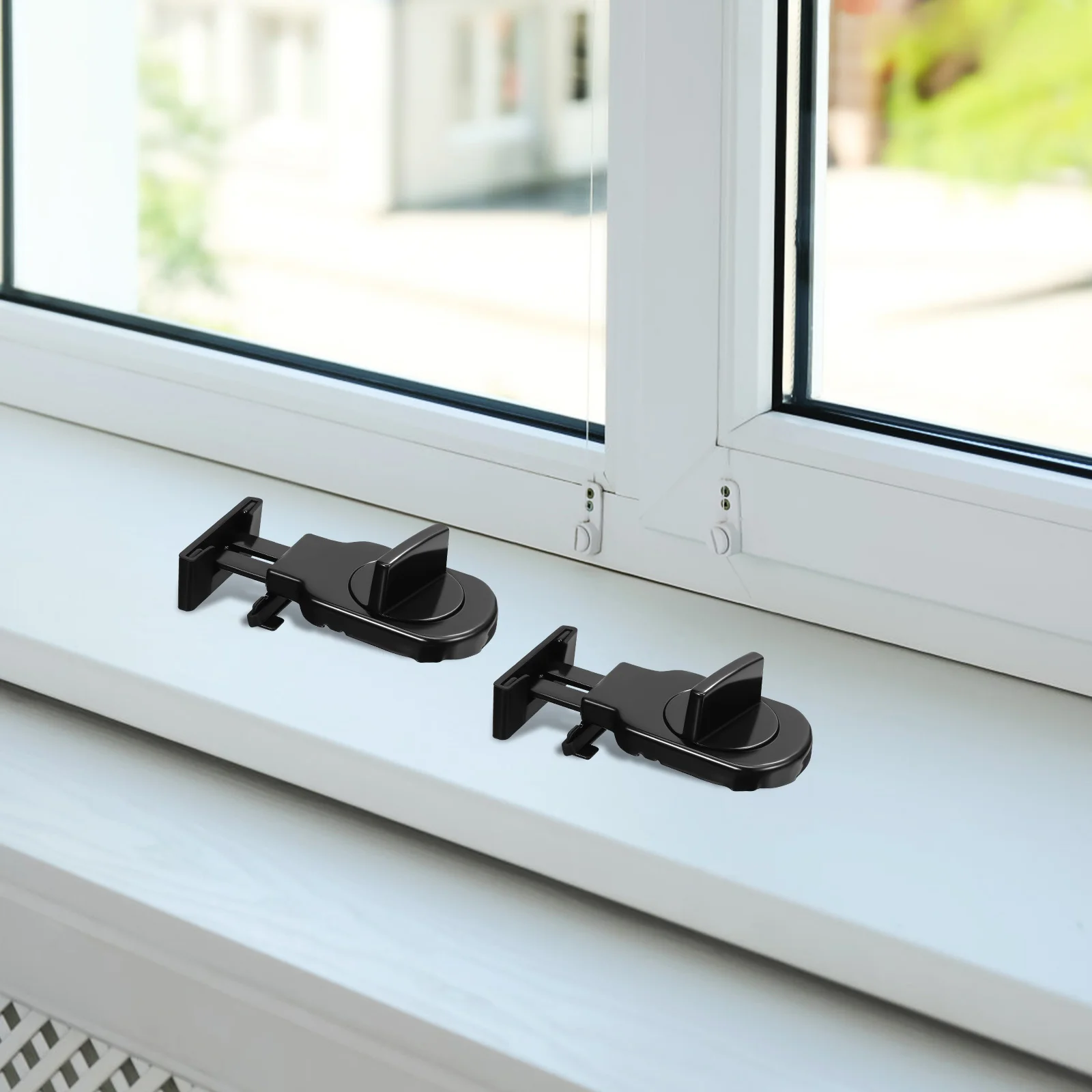 

2 Pcs Window Safety Guards Adjustable Locks for Sliding Windows Security Stops Proof Window Hardware 620X400X380CM