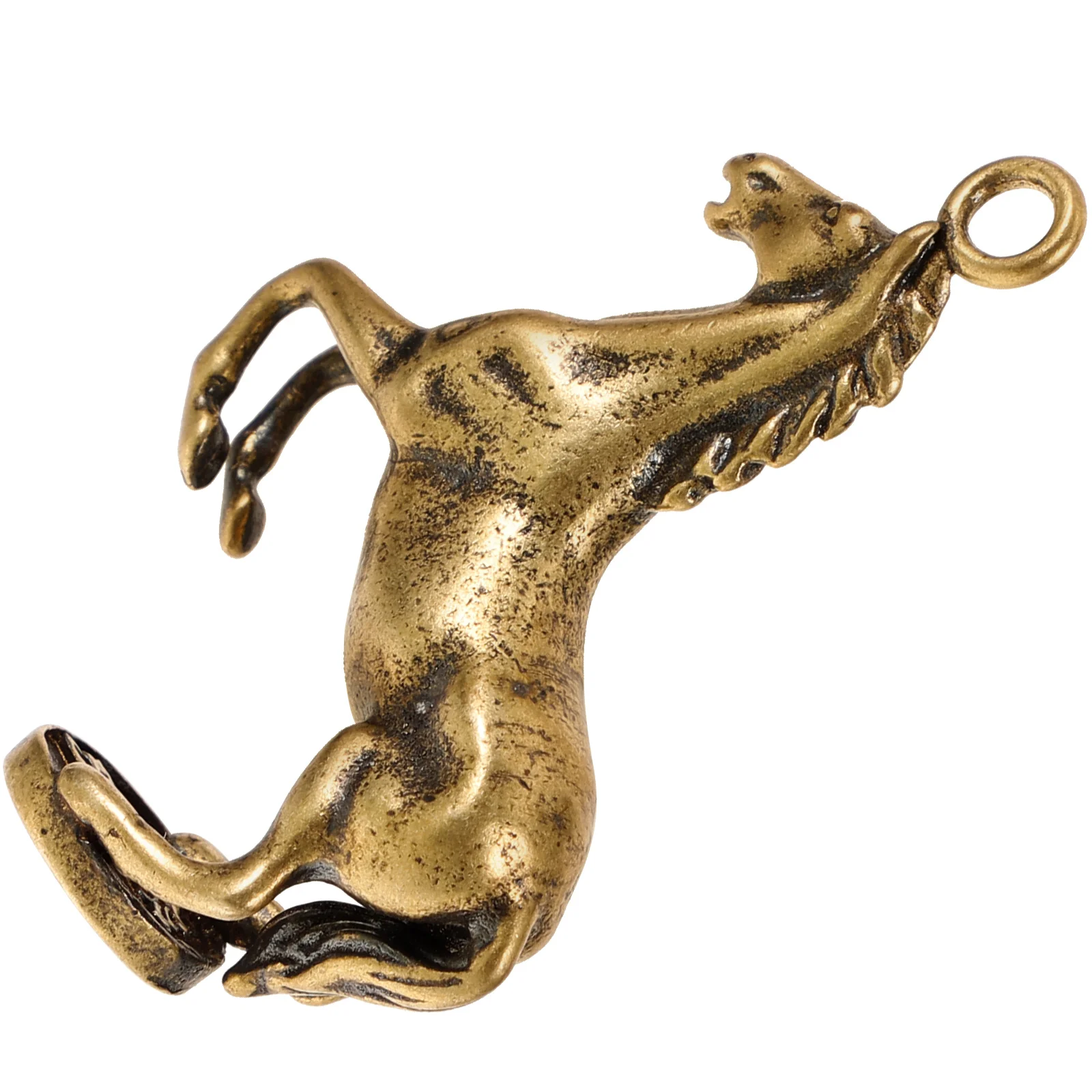 

Brass Horse Pendant Charm for Jewelry Making DIY Metal Earrings Portable Small Copper Desk Accessory Craft Supplies