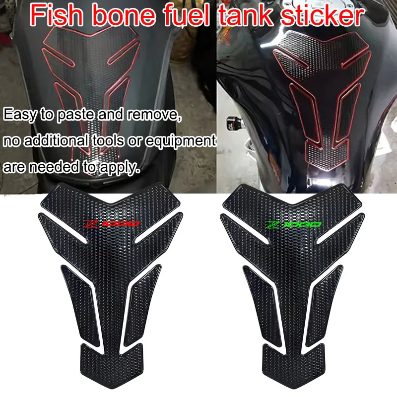 

For Kawasaki Z1000 Z 1000 Motorcycle universal 3D Carbon Look Motorcycle Tank Pad Protector Decal