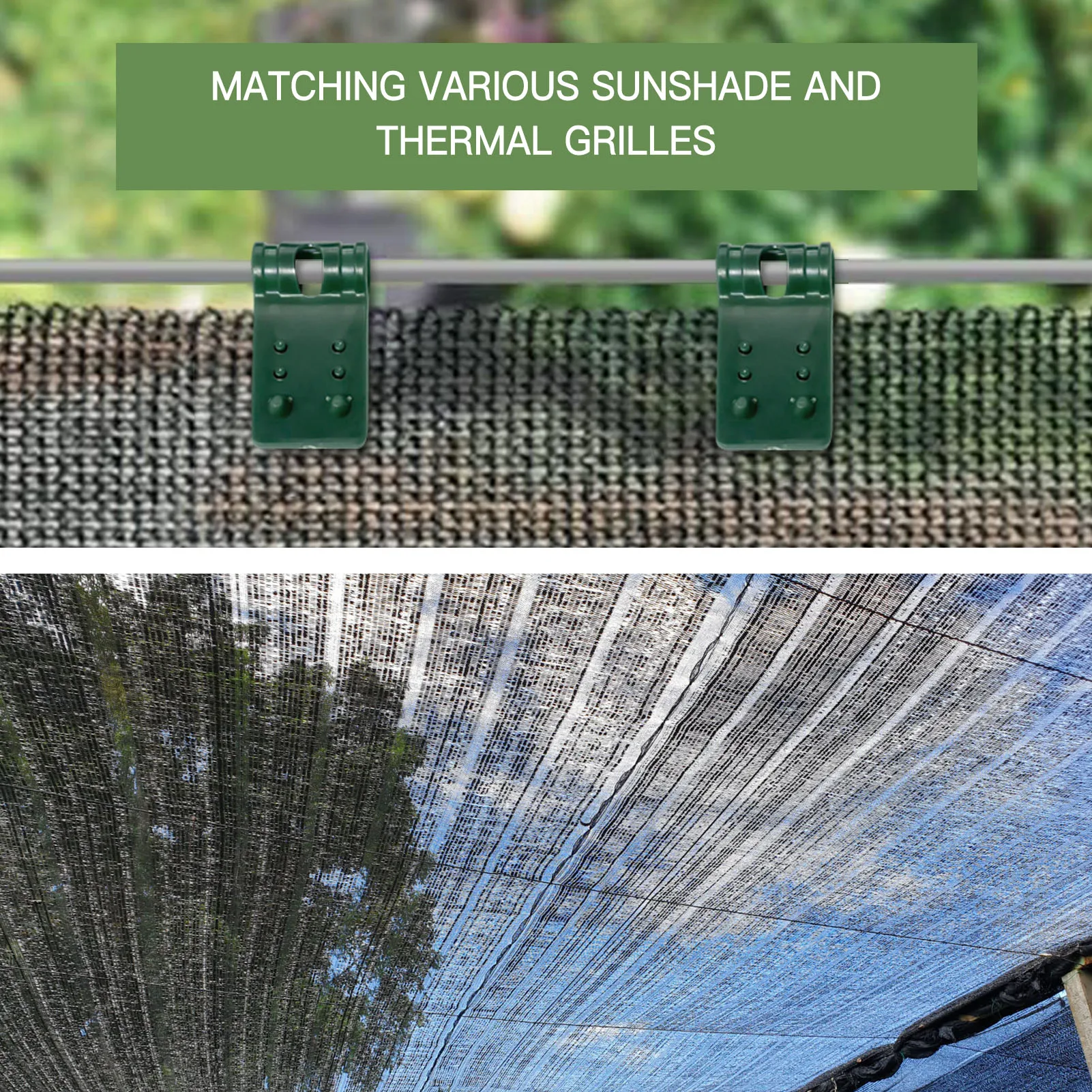 Garden Farm Shade Cloth Fix Clip Windproof Awning Clamp Solid Fix Clips for Shading Cloths Fixtures