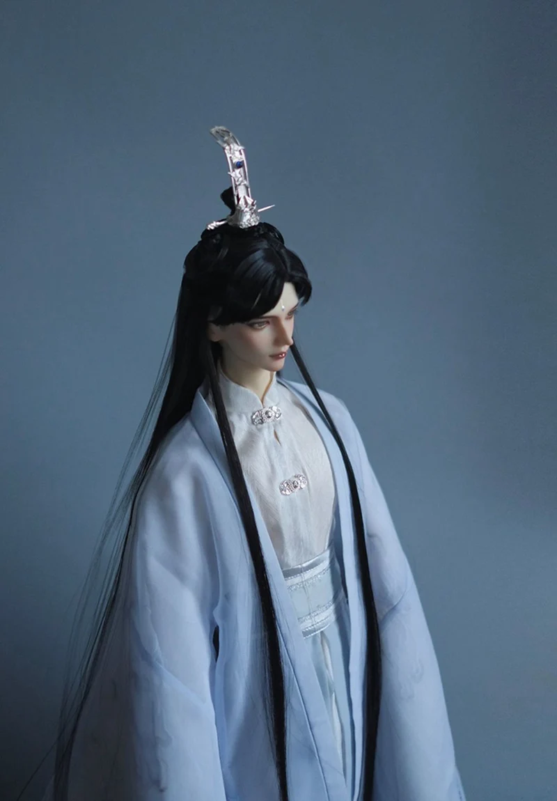 1/4 1/3 Skala BJD Puppe Perücken Alte Kostüm Chinesische Hanfu Lange Haare Samurai Perücke Für SD13 Mädchen SSDF ID72 Onkel Zubehör A1940