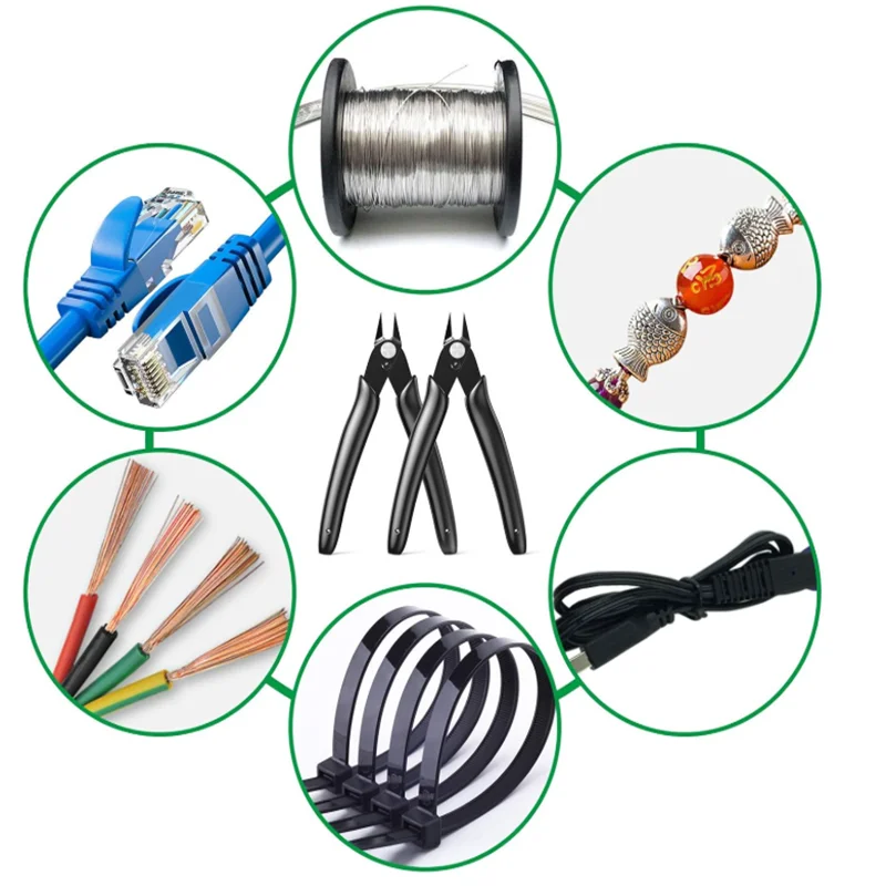 1-5Pcs 170 Cutting Plier Electrical Wire Cable Cutter Metal Side Snips Flush Pliers Convenient Durable Tool image 5