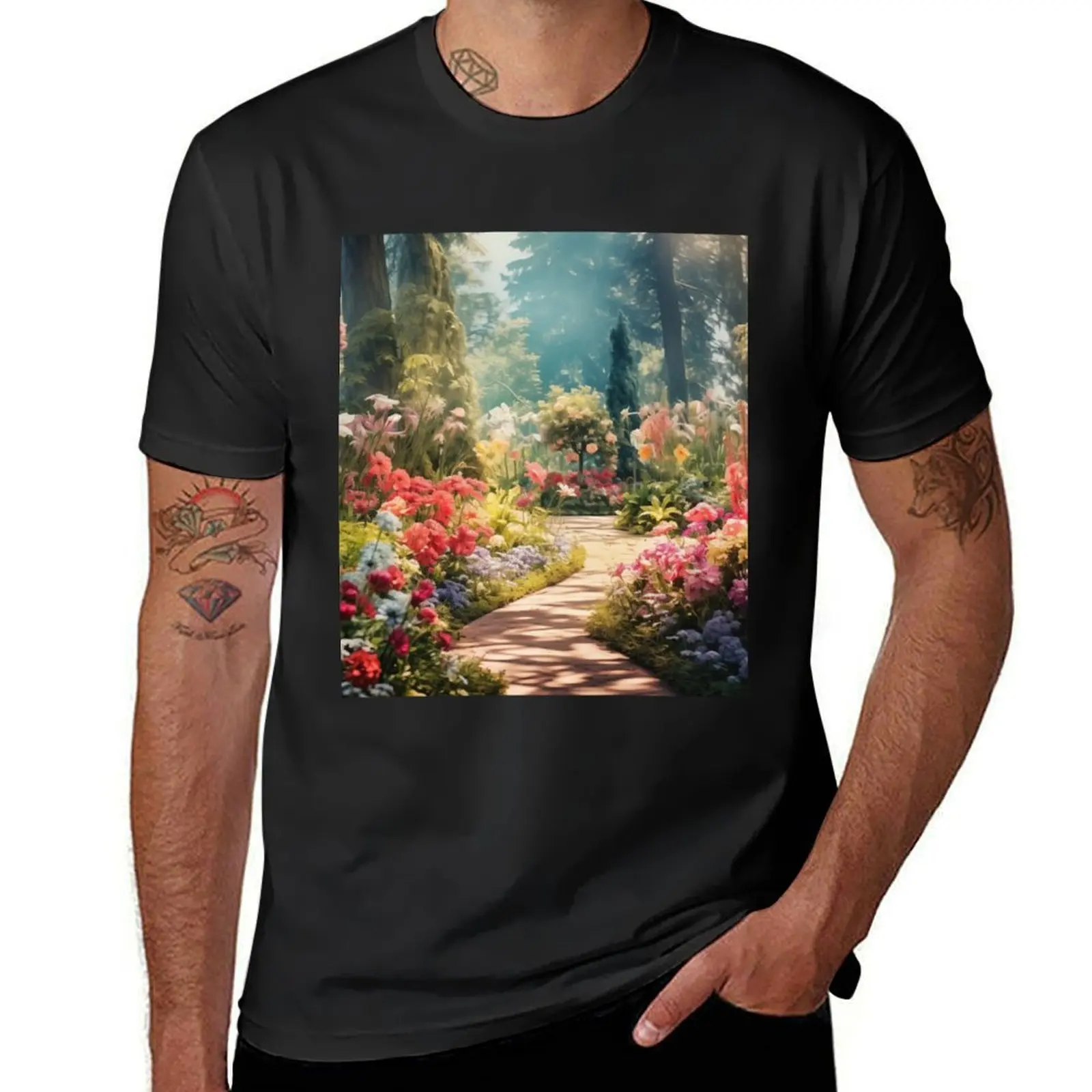 

Flower magic in the sunlight T-Shirt oversized korean fashion mens champion t shirts