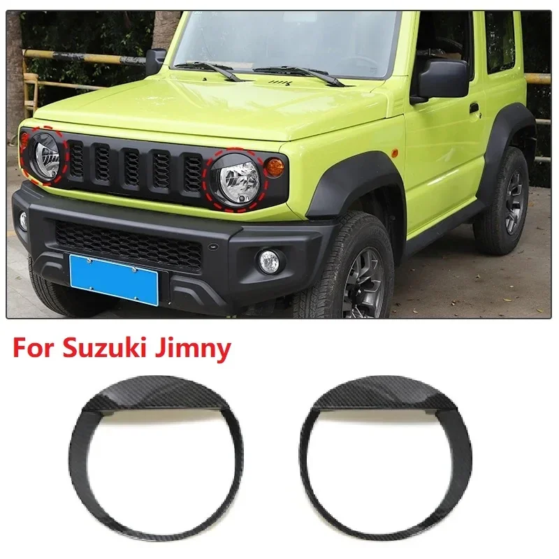 

Car Front Headlight Light Lamp Decoration Cover for Suzuki Jimny JB64 JB74 2019-2022 Lamp Hoods Auto Exterior Accessories Iron