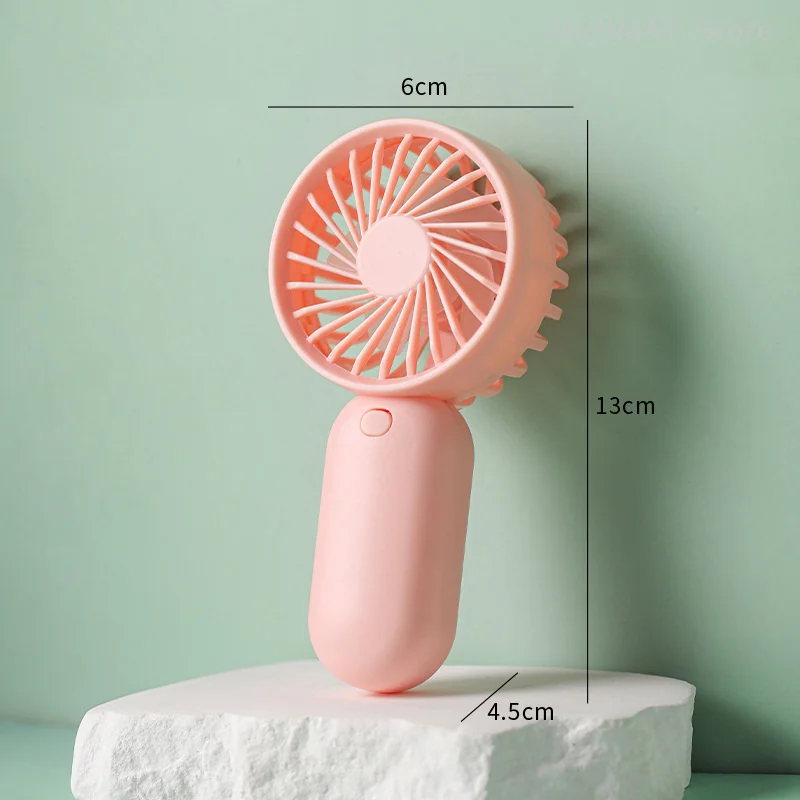 Mini ventilador portátil colorido, fuente de alimentación de batería AAA, Enfriador de refrigeración de aire silencioso para viajes de verano, hogar y oficina
