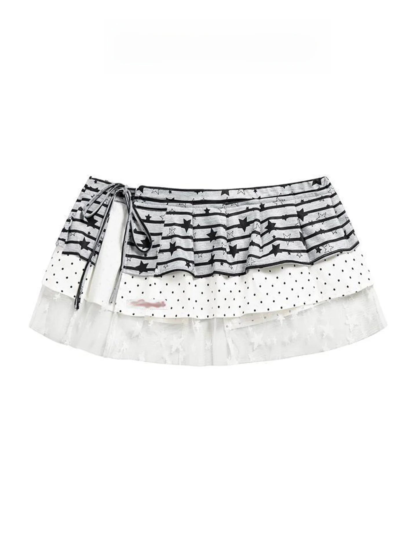 

Retro Sle f Skirt with Lace Patchwork Design Women's Base Layer ort Skirt Spring Autumn Seasonal A-Line Silhouette