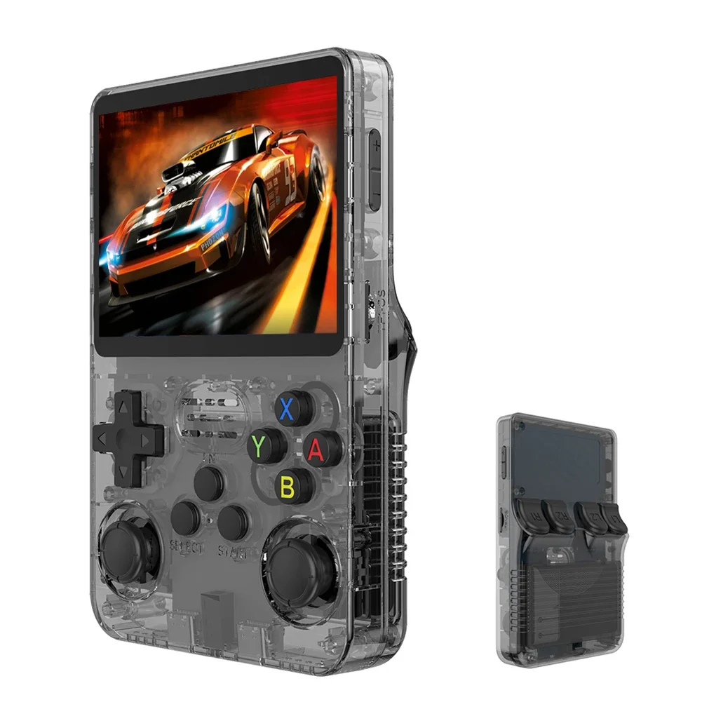 Consola de videojuegos portátil R36S, sistema Linux, pantalla IPS de 3,5 pulgadas, reproductor de vídeo portátil, 64GB, 15000 juegos