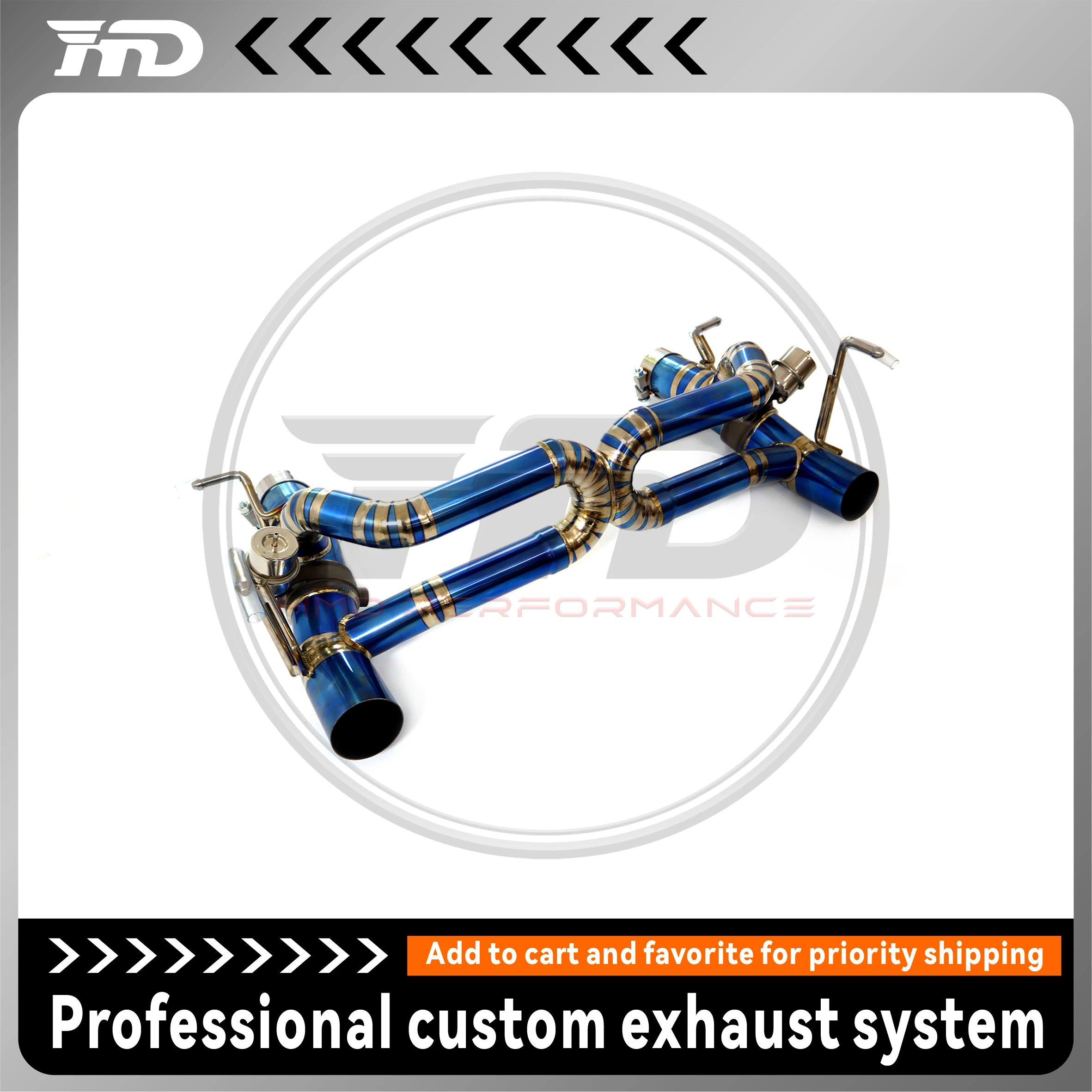 

HMD Titanium Exhaust System Performance Catback for Ferrari 488 GTB 3.9T 2015-2018 With valve