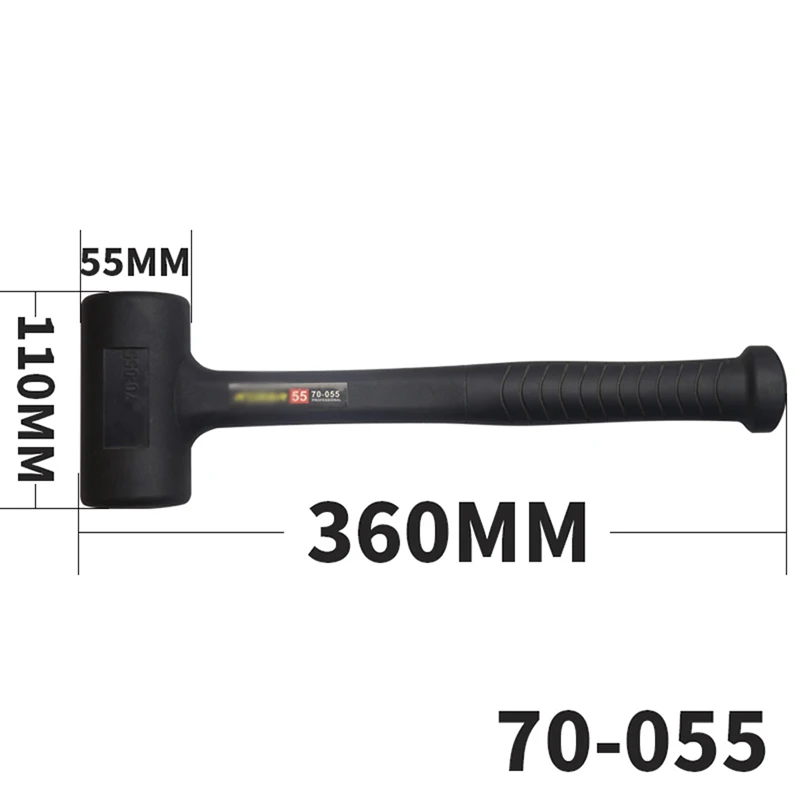 Harden Rubber Mallet Hammer Rubber Hammer Head for Flooring, Woodworking, Soft Blow Tasks, 290mm, 305mm, 360mm, 385mm