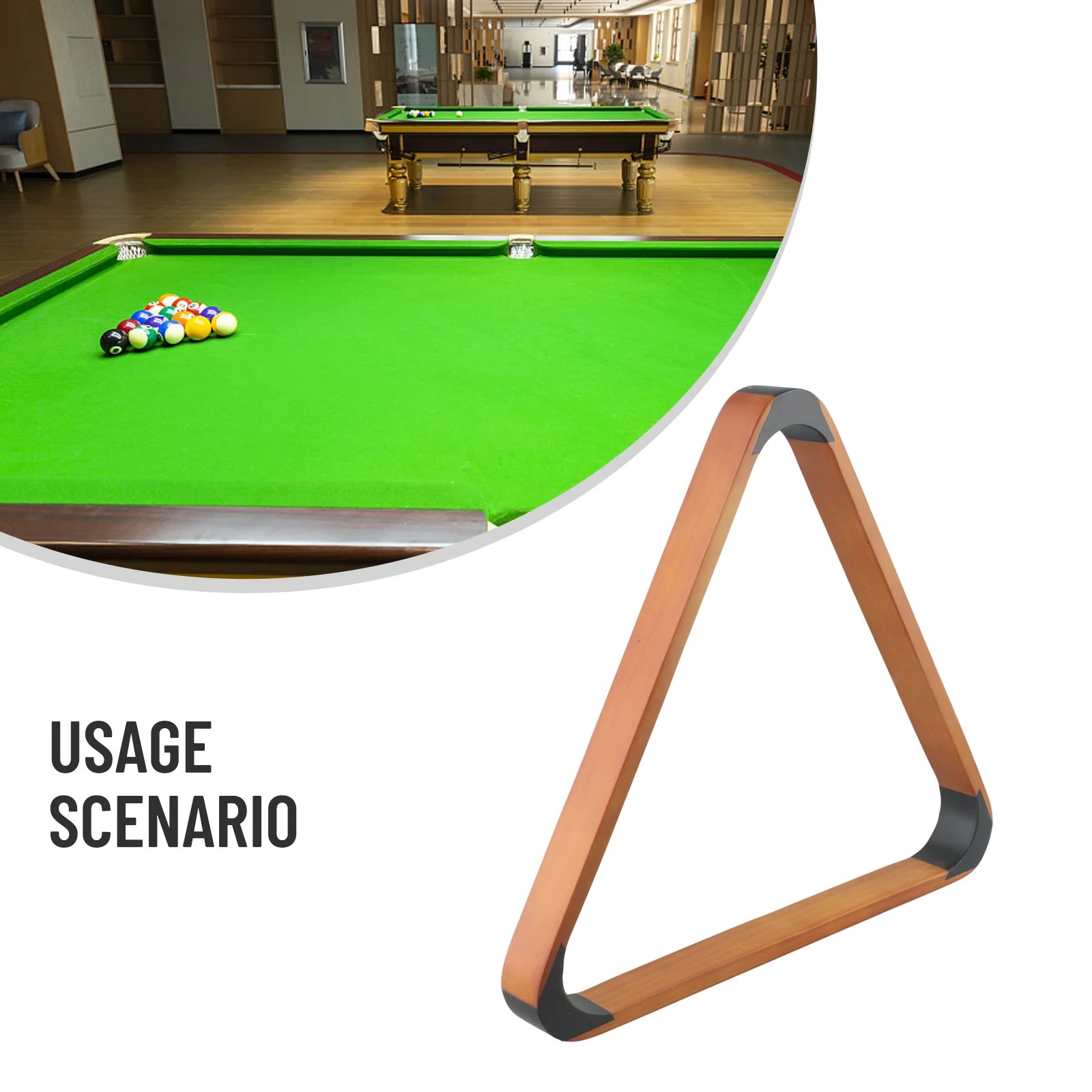 

Wood Triangle Accessories 9-Ball 57.2MM Solid Wood Billiard Triangle Rack for 8 Balls Perfect for Competitive Play