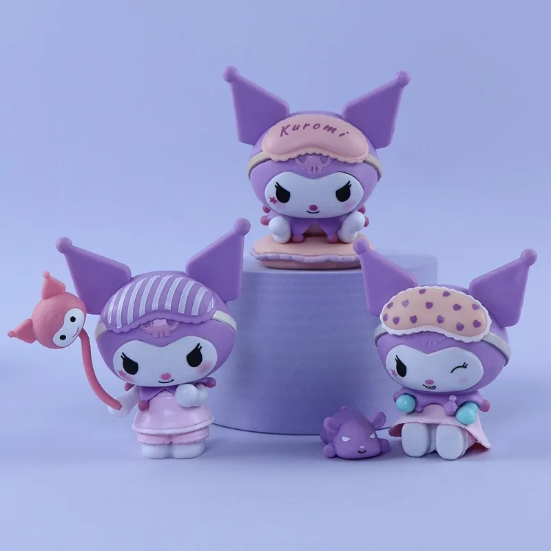Sanrio Figur Kulomie Blindbox, Pyjama Sweetheart Melody Twisted Egg Doll Ornament, Kinderspielzeuggeschenke
