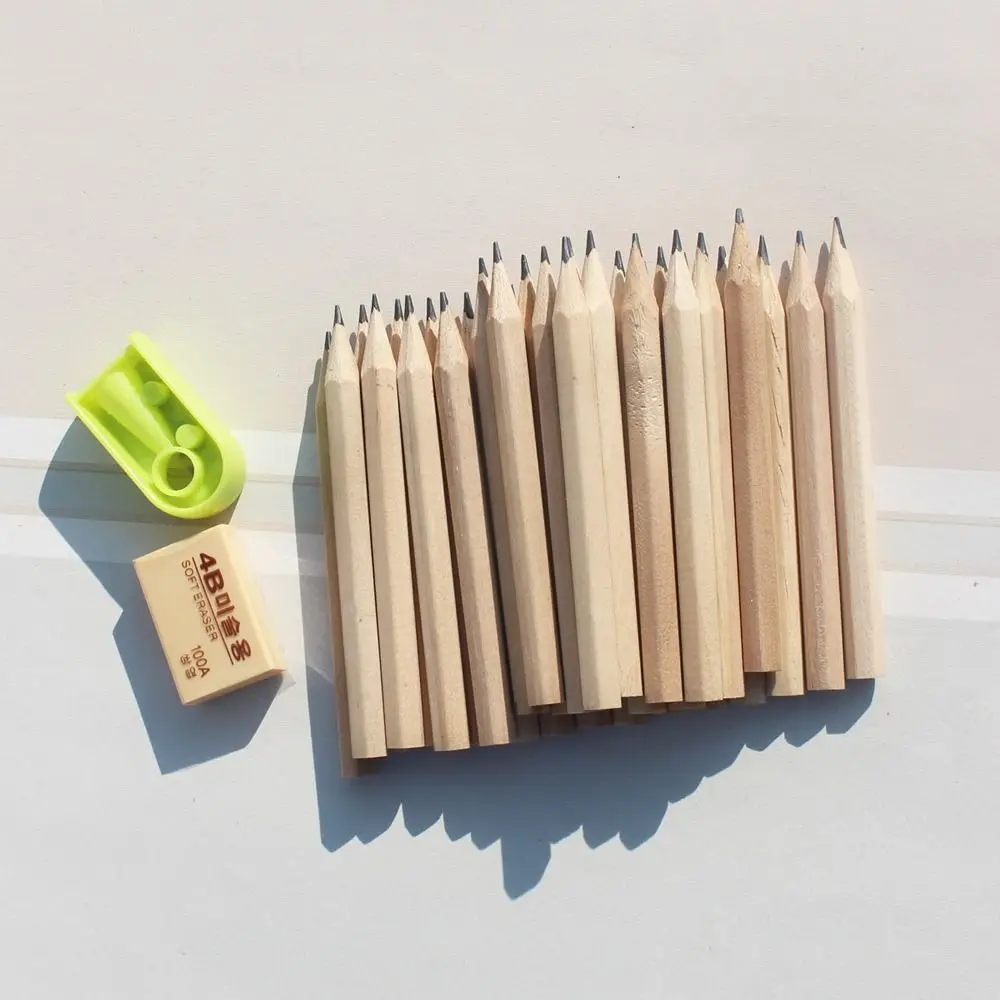 Toddler Drawing Tool Short Pencils Calligraphy Small Log Wood Pencil Mini Comfortable Sketching Pencils Back To School