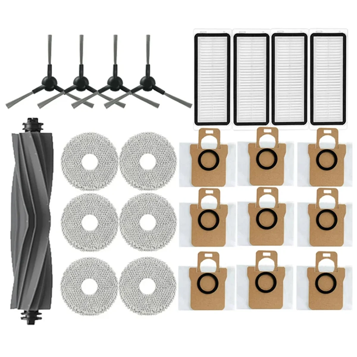 24 Stuks Vervangende Reserveonderdelen Voor Bot L30 Ultra Robot Stofzuiger Hoofdborstel, Filter, Dweil Doek, Stofzak-B