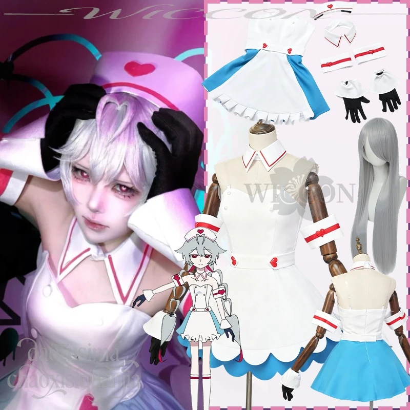 

Mikkuu Project Sekai аниме косплей Vtuber любовь атрибуты идол униформа Kawaii сексуальная медсестра без рукавов Jirai Kei Хэллоуин