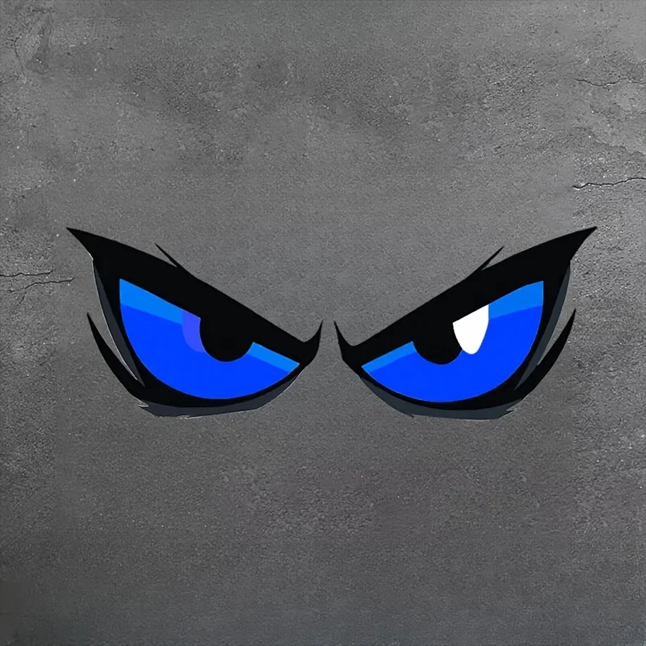 Adesivo feroce occhi rossi 1 pezzo, decalcomania audace per paraurti auto, finestre, laptop e skateboard