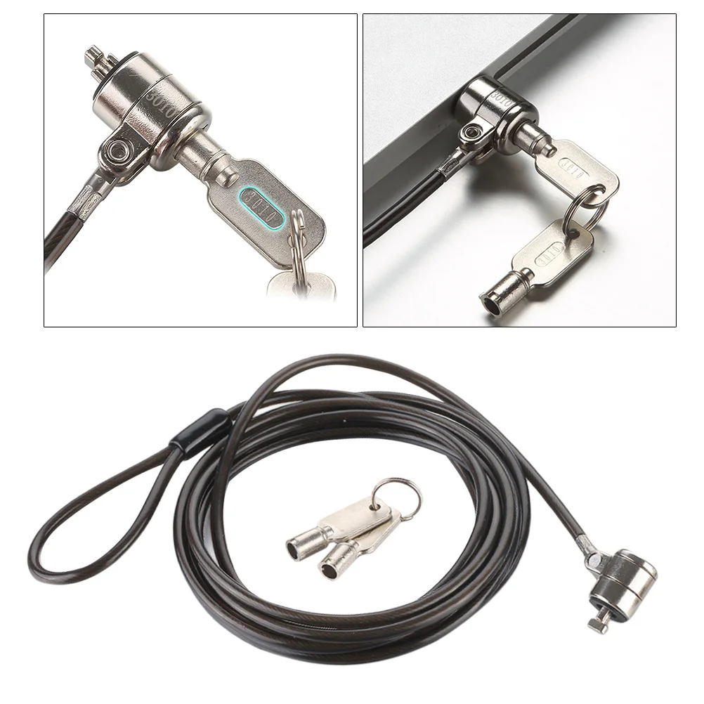 Blokada do laptopa ze stopu cynku, linka zabezpieczająca przed kradzieżą do notebooka, komputera, do domu i biura, z uniwersalną kompatybilnością.