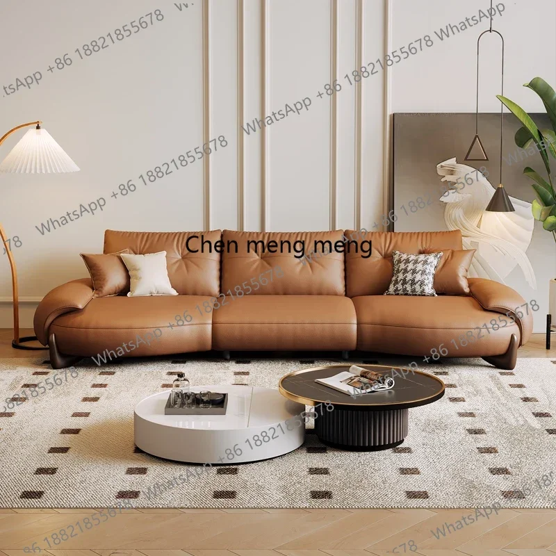 Creative Recliner Living Room Sofas Brown Support Wooden Designer Nordic Sofas Minimalist Modern Muebles Postmodern Furniture