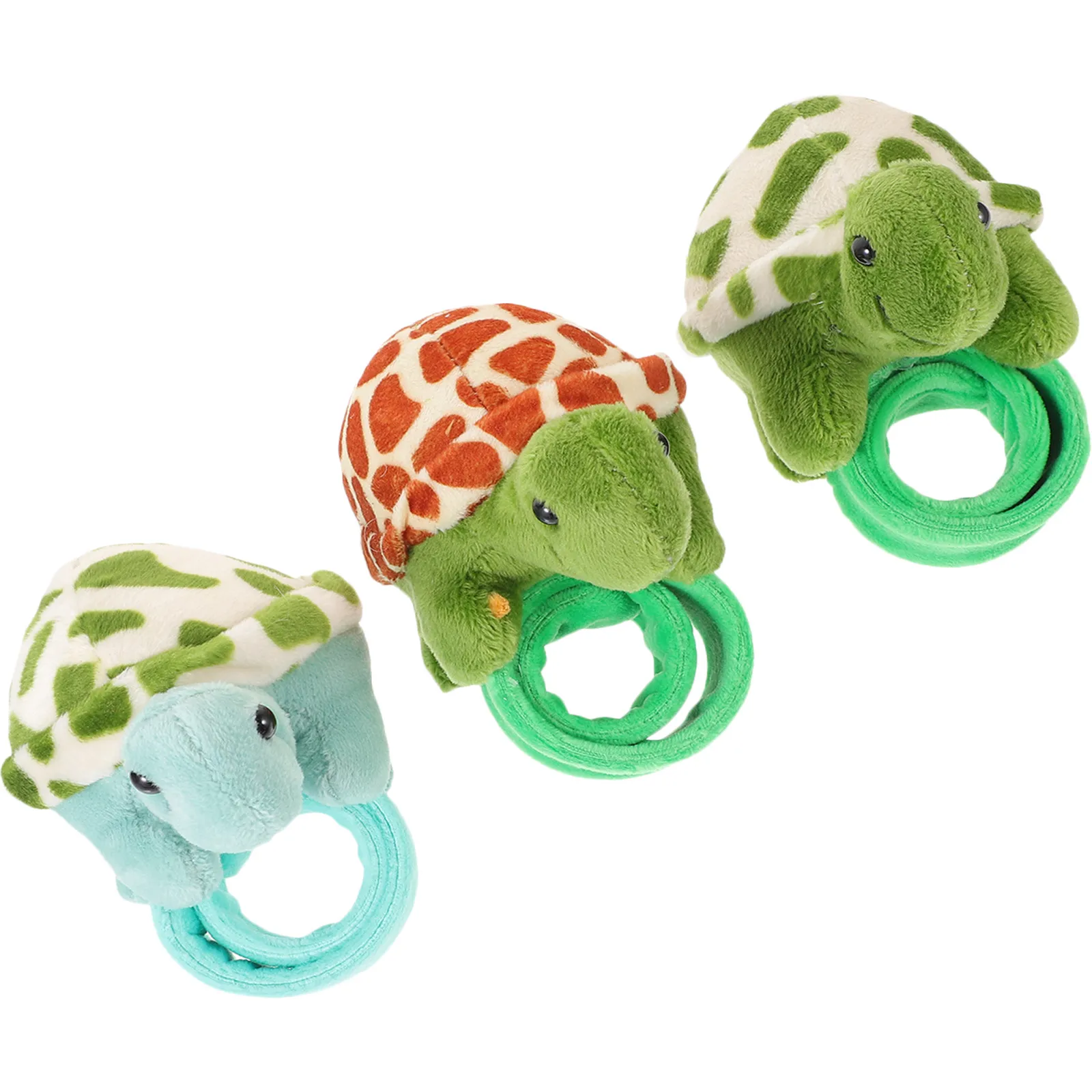 

3Pcs Stuffed Animal Slap Bracelet Soft Comfortable Turtle Wristband Party Favor Decorative Bands Stuffed Animal Slap Bracelet
