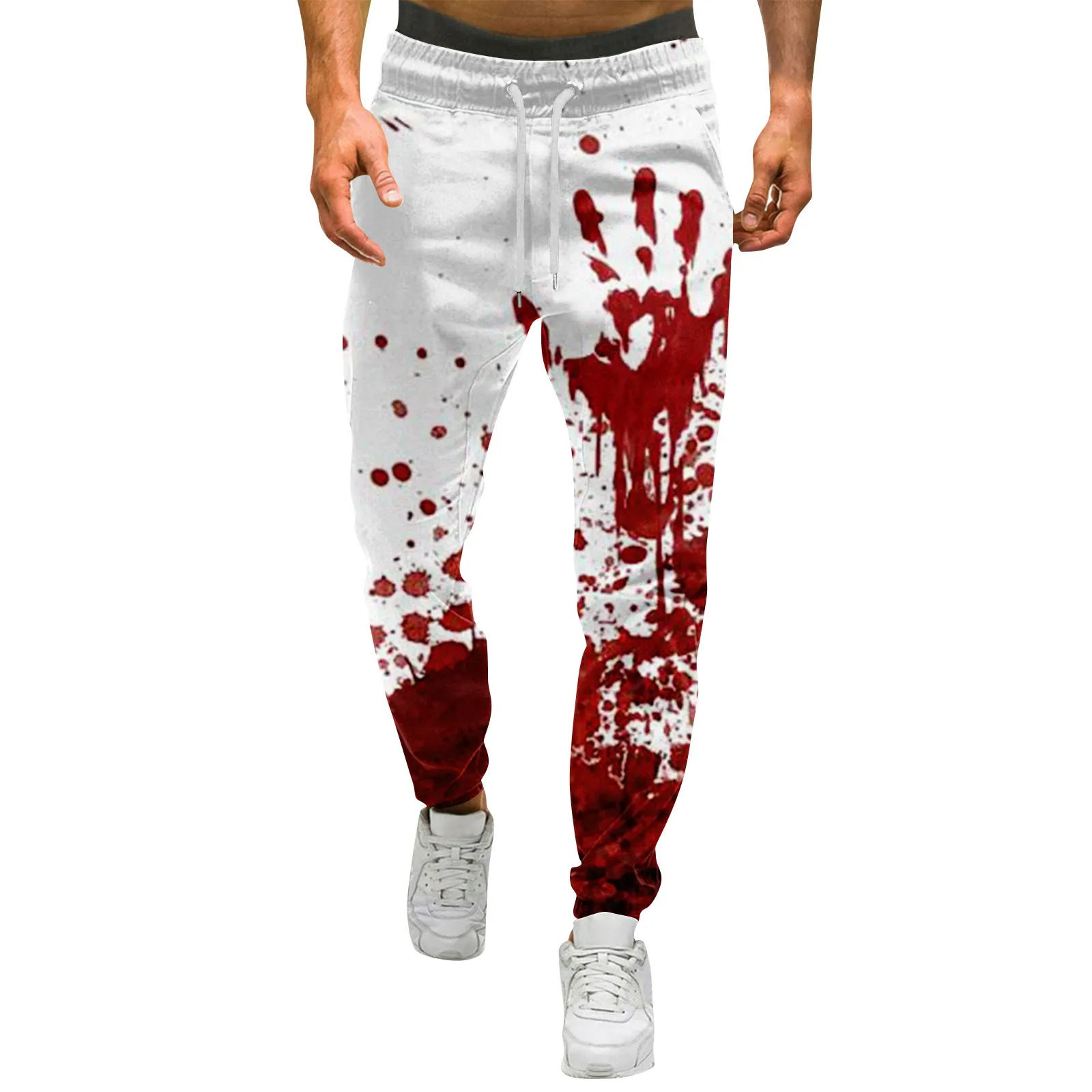 

Halloween Costume Men'S Bloodstain Printed Trousers Leggings Fashion Autumn And Winter Plus Size Comfortable Breathable Trousers