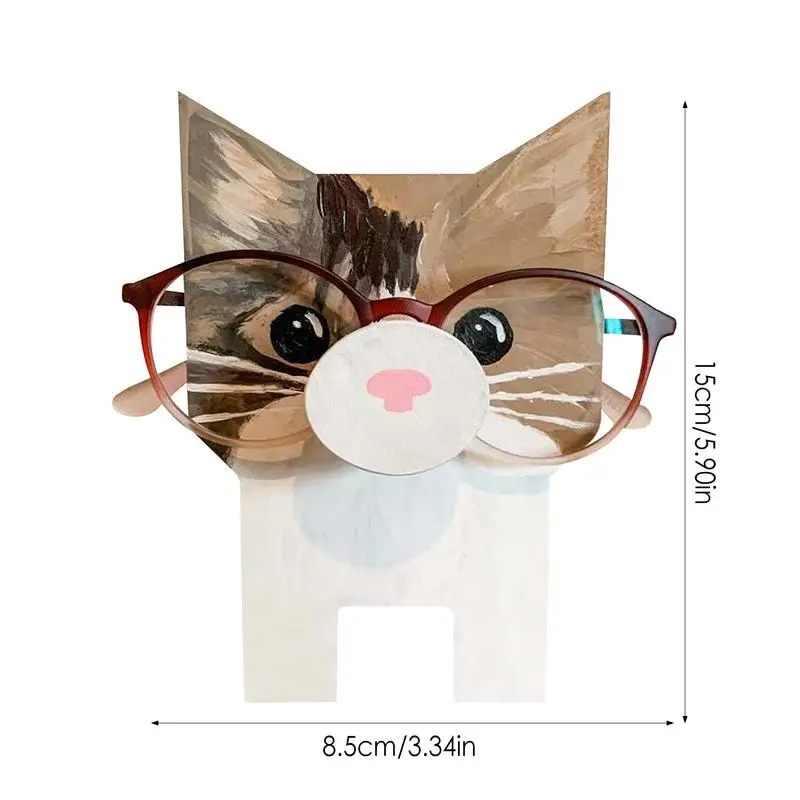 Eyeglasses Holder Wooden Animal Statue Sunglasses Holder Decorative Desktop Accessory Eyewear Retainer