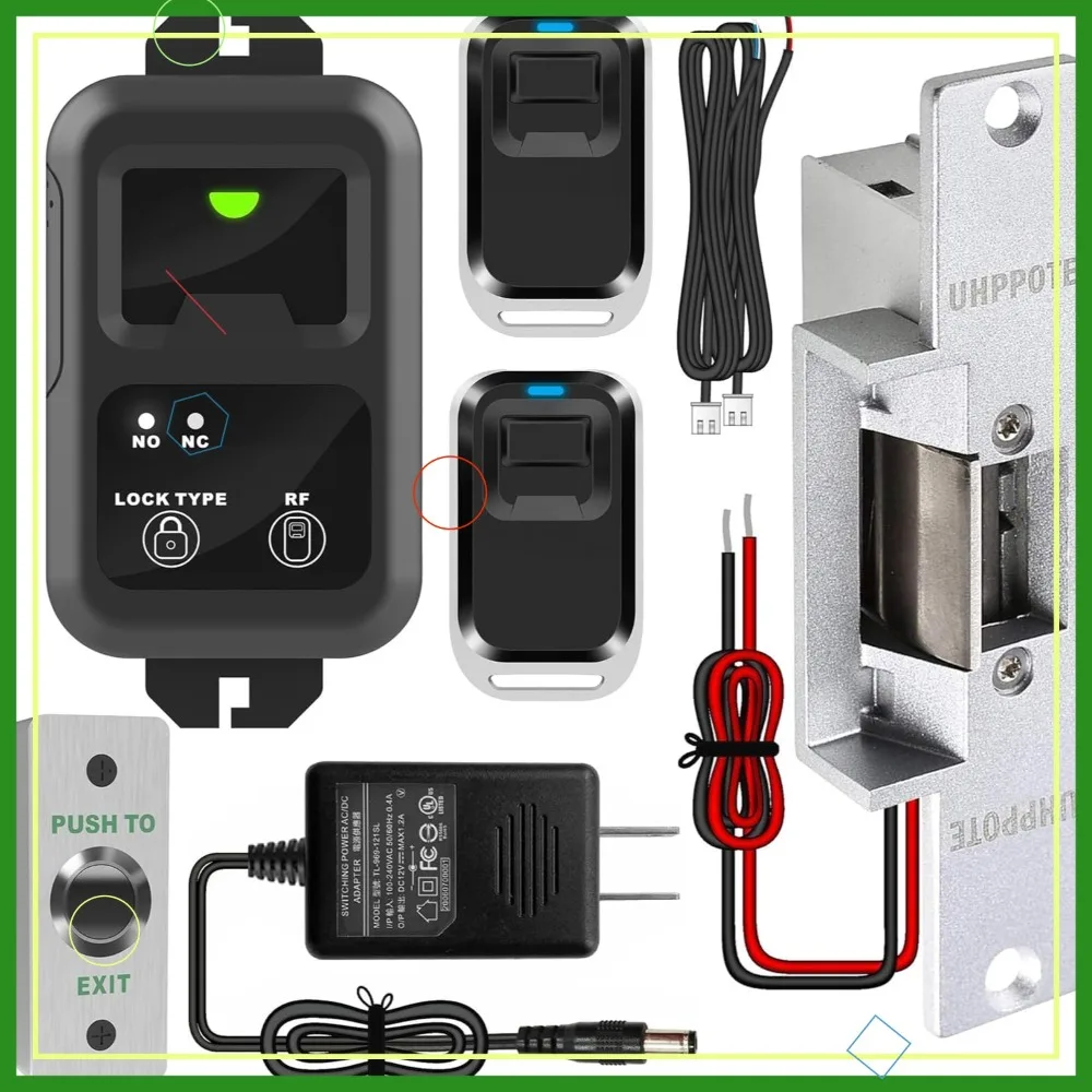 

Access Control Electric Strike Door Lock Fail-Secure Kit with Remote Control