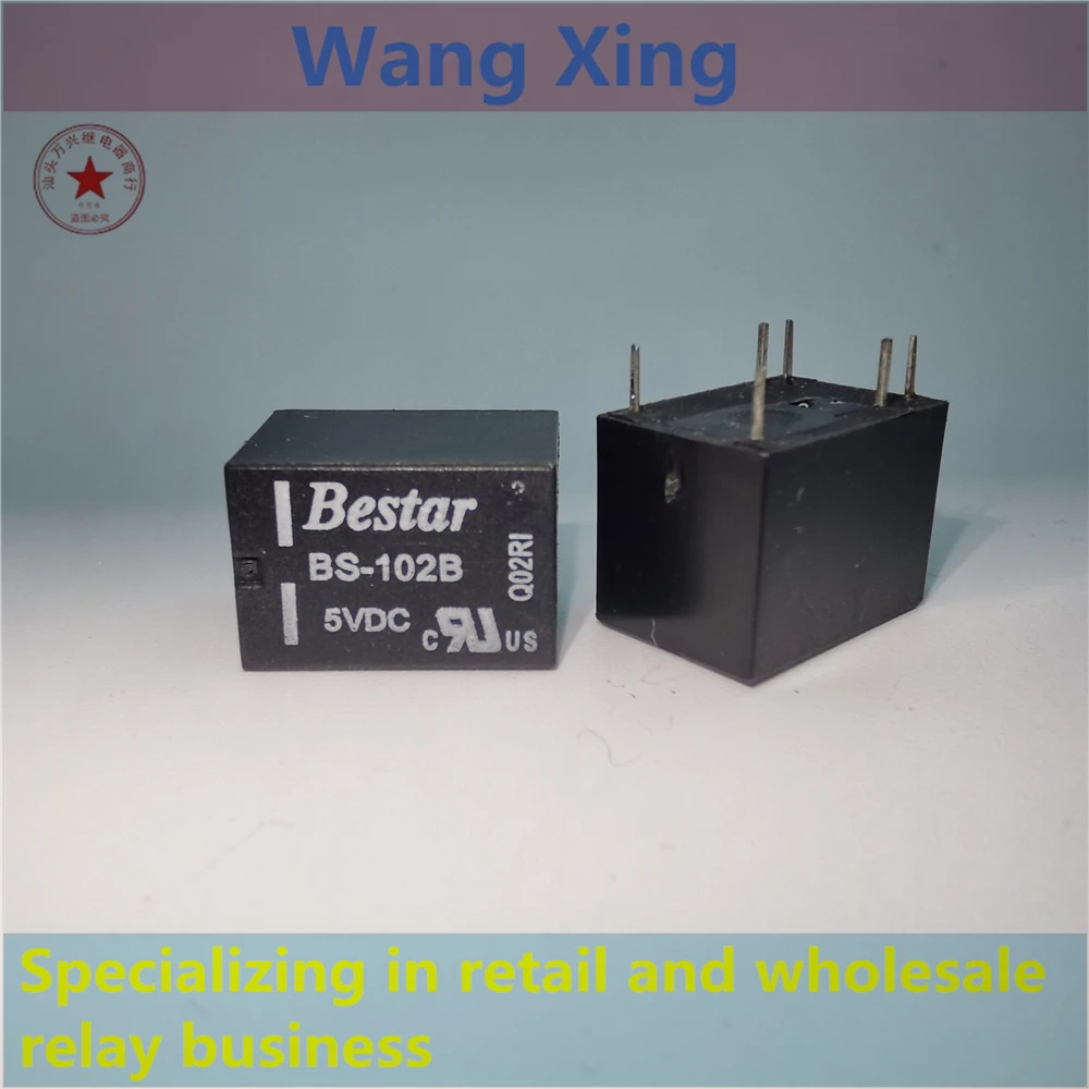 BS-102 12VDC BS-102B 5VDC Electromagnetic Power Relay 6 Pins