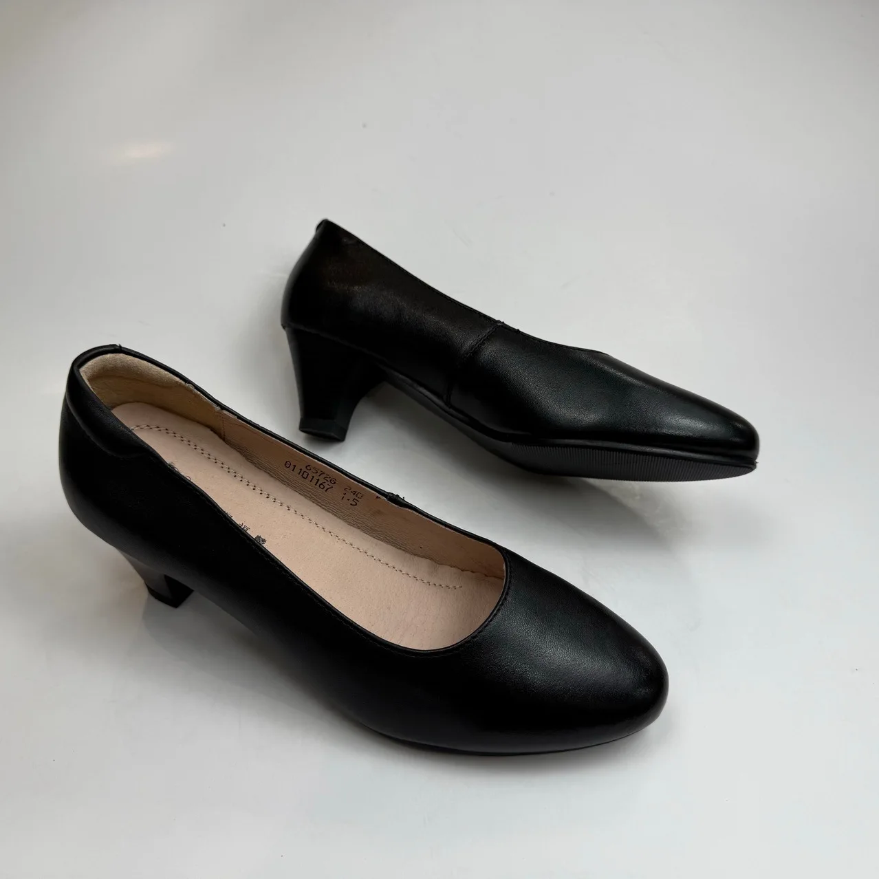 

Medium Heel Plain Women's Single Shoes Professional Shoes Airport Hotel Work Shoes Women's Long Station Not Tired Feet