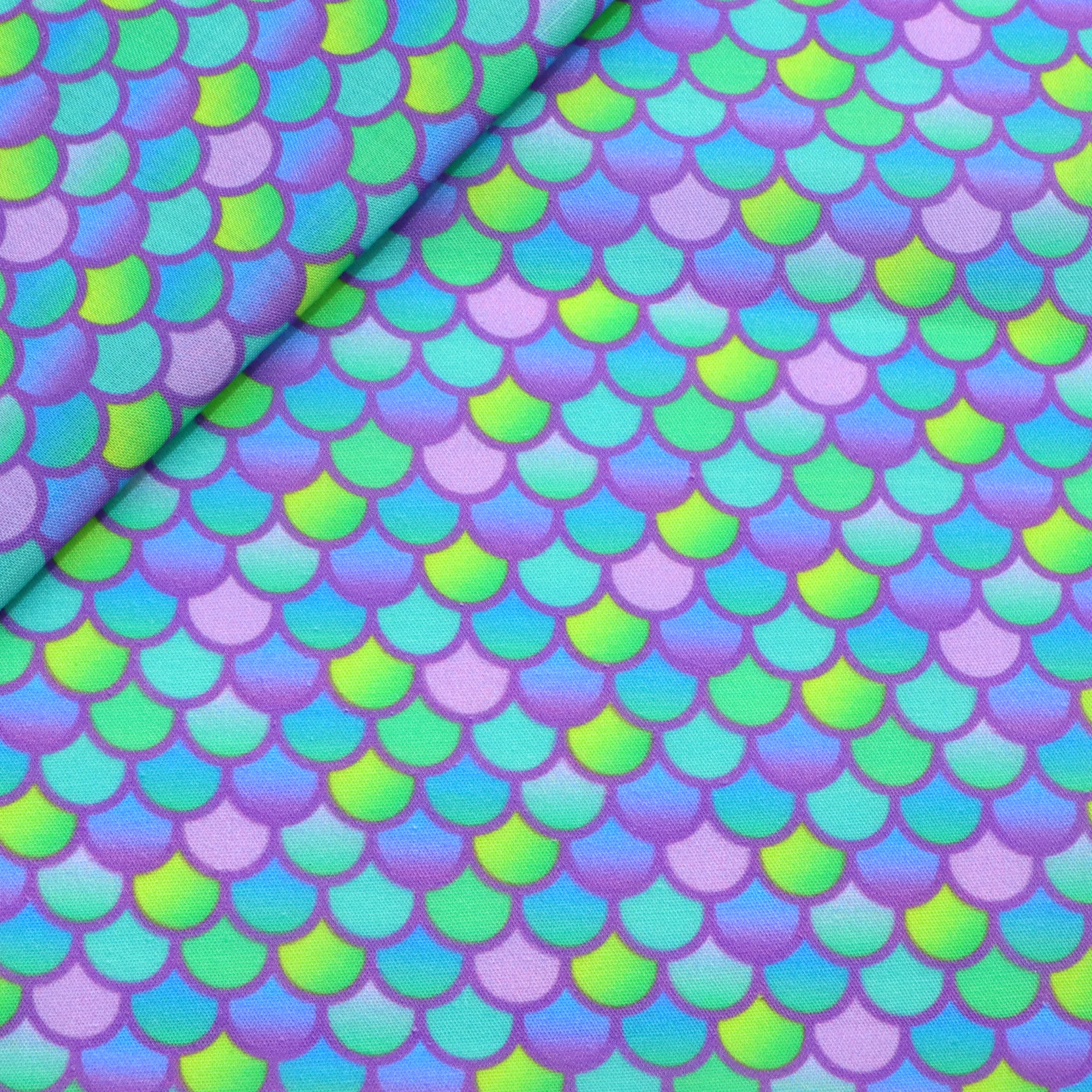 Fish Scales 50*145cm Polyester Cotton Fabric For Tissue Sewing Quilting Fabric Needlework DIY Garment Shirt Pajama