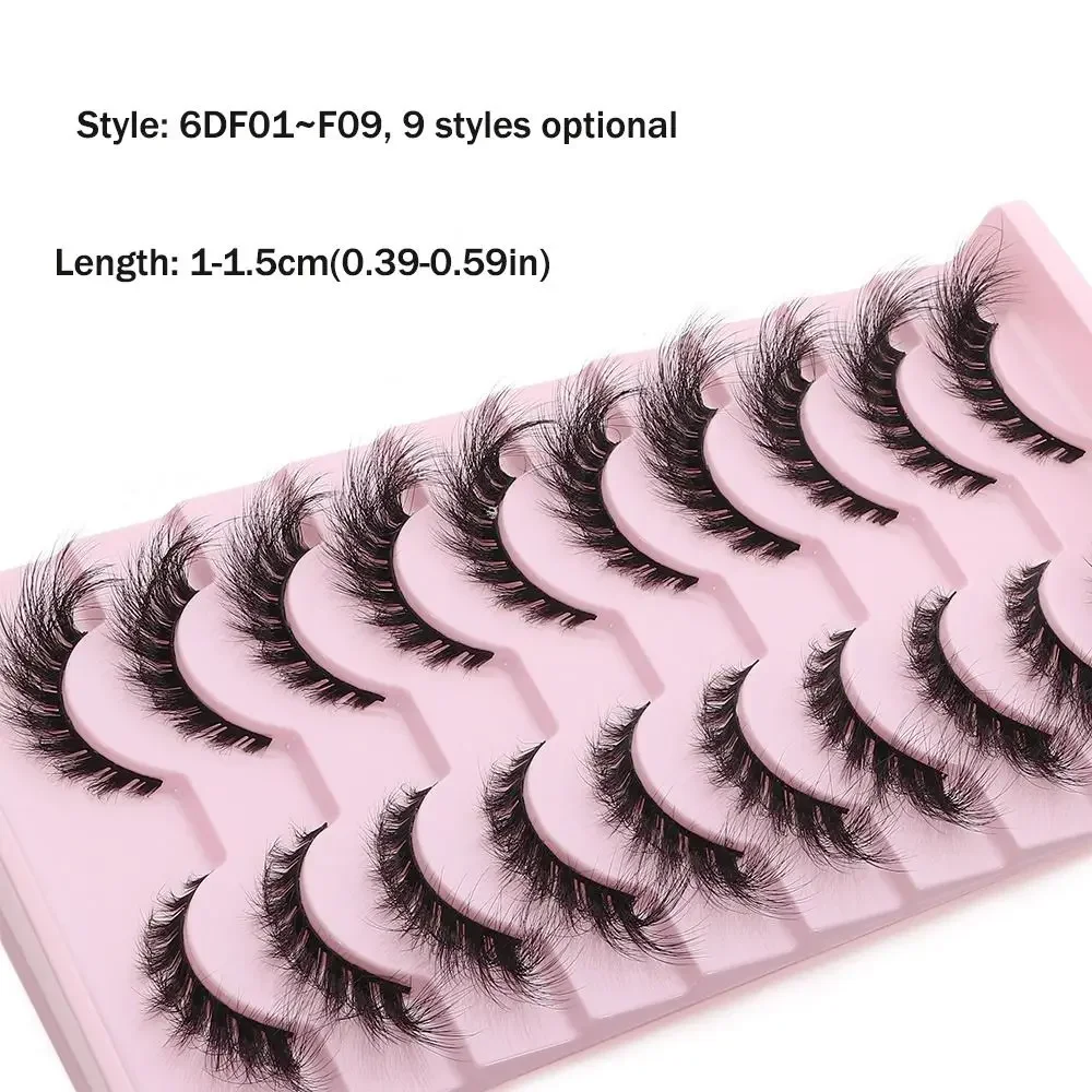 Frauen Schönheit 3D Volumen Faux Nerz Wimpern Kreuz Unordentlich Natürliche Nude Cat Eye Wimpern Handgemachte Falsche Wimpern Wimpern Verlängerung